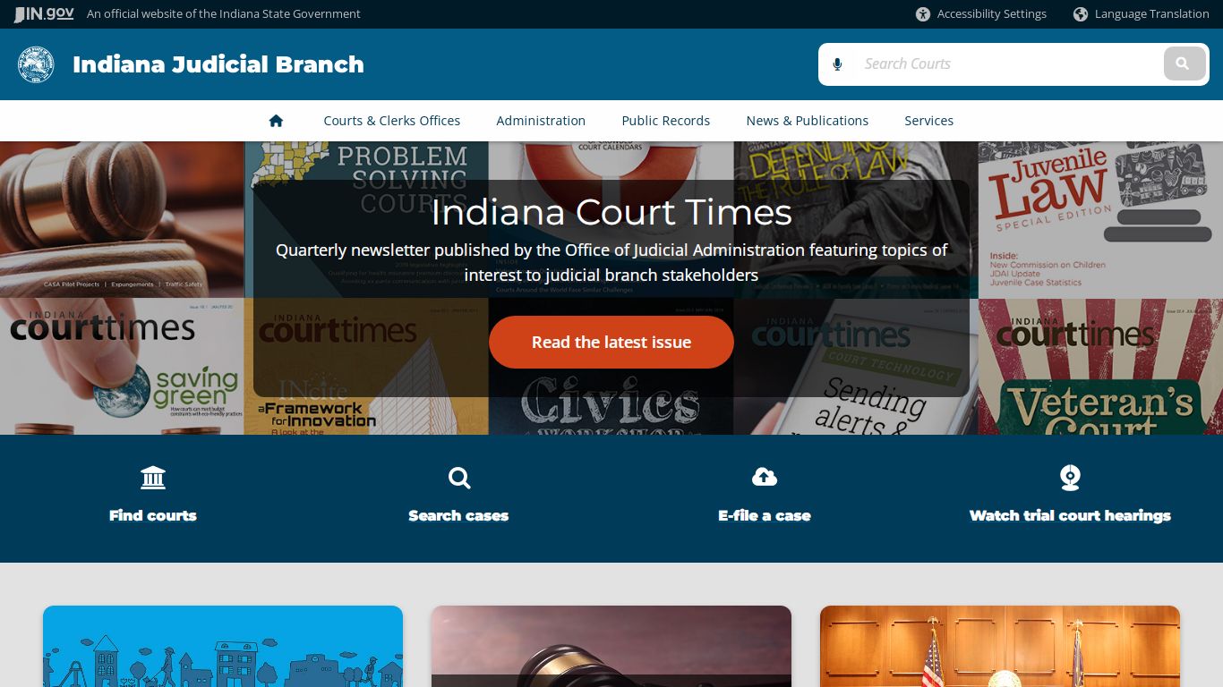 Indiana Judicial Branch: Judiciary Home